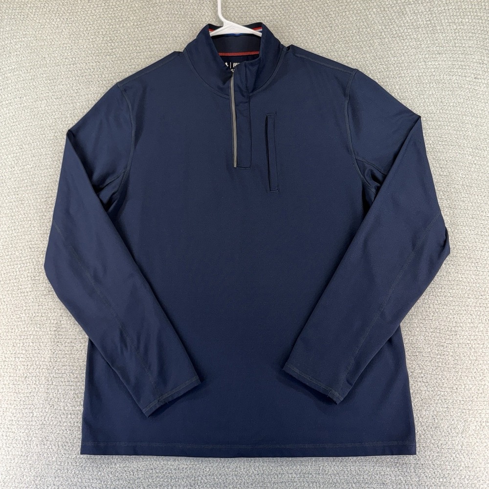 Fourlaps Running Pullover 1/4 Zip Shirt Mens Large Blue Re-Up Performance Gym‎